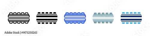 Ice Cube Tray Icon Collection With Multiple Styles