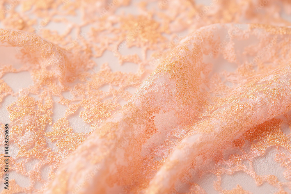Fototapeta premium close up of a pink dress with a lace overlay