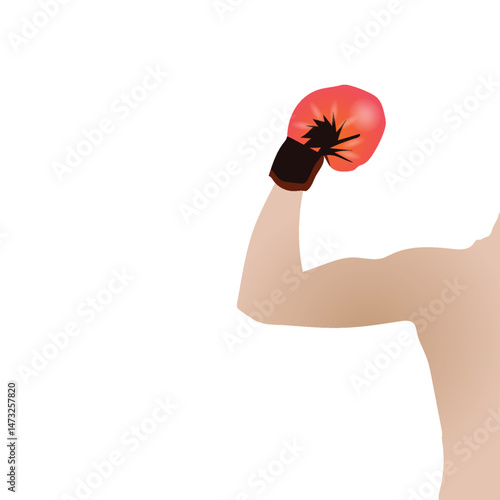 Funny Boxer confidence in Sport Concept, boxing exercise concept, vector illustration design background