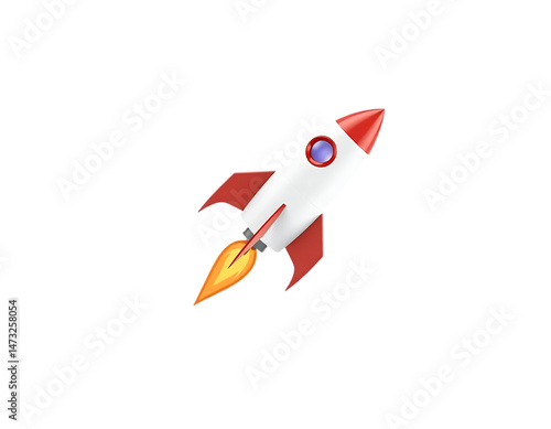 Free Download Cartoon Rocket Flying High - GFXLoad