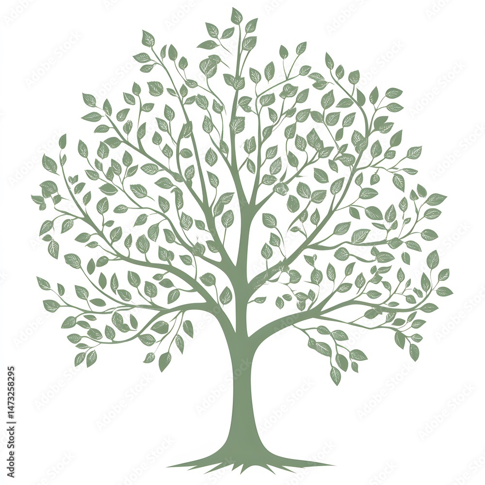 Fototapeta premium vector leaf tree illustration