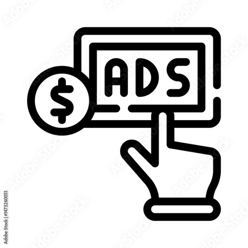 ppc ads line icon
