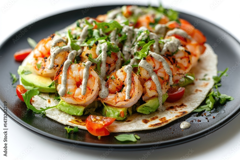 Grilled Shrimp Avocado Wrap Grilled Shrimp Avocado Wrap