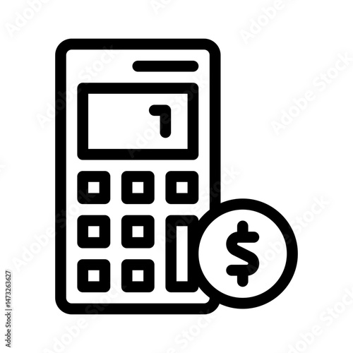 calculator line icon