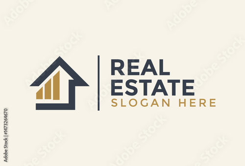 Arrow Up and House for Growth Building Property Business Logo Design Element