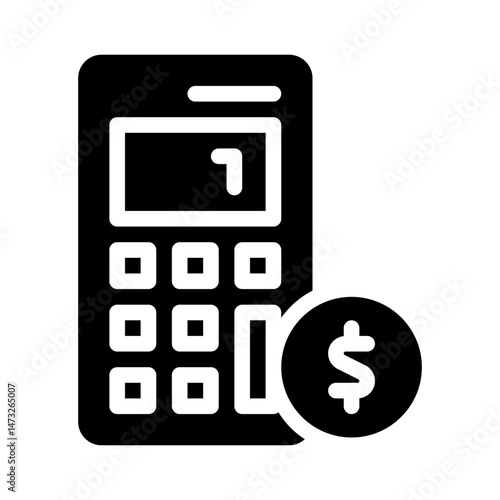 calculator glyph icon