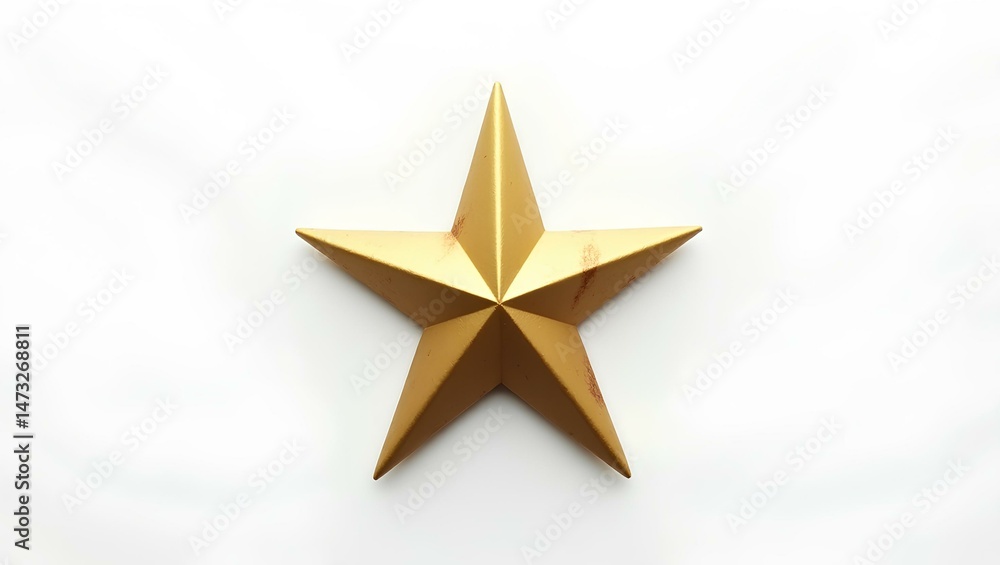 Obraz premium gold star on white background