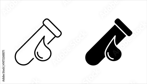 Hematology line icon set. Blood cells, Pictogram for web design, vector illustration on white background