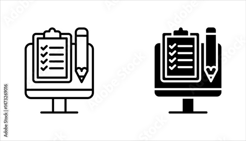 Content Marketing Line Icon Set, Content linear symbol design from SEO collection. vector illustration on white background