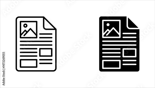 Content Marketing Line Icon Set, Content linear symbol design from SEO collection. vector illustration on white background