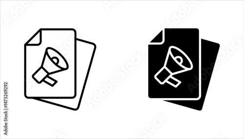 Content Marketing Line Icon Set, Content linear symbol design from SEO collection. vector illustration on white background