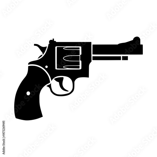 Black Silhouette Gun Icon