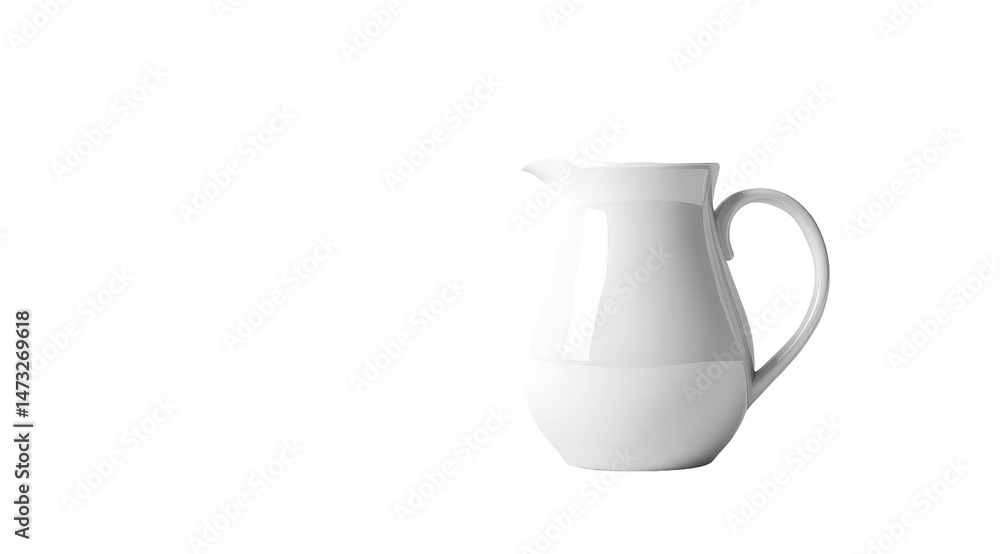 White ceramic creamer or pitcher White ceramic creamer or pitcher