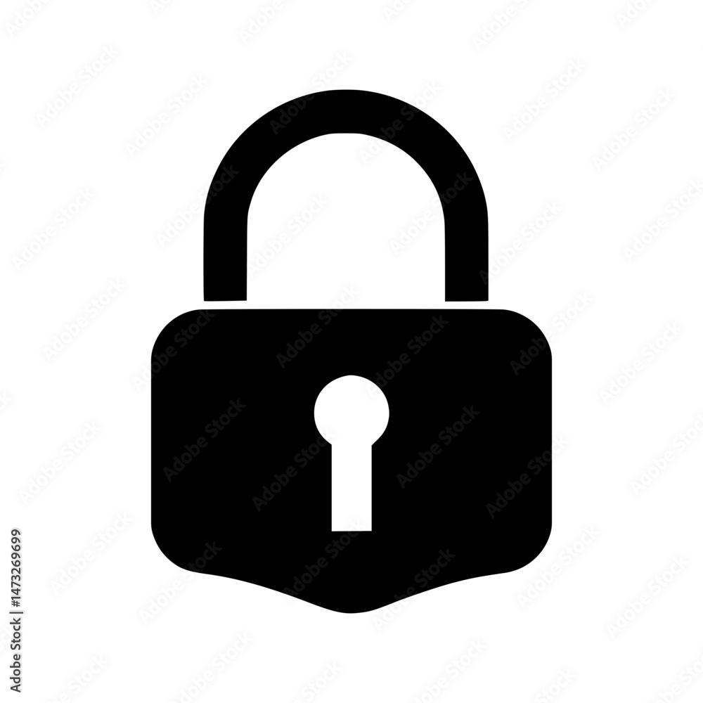Black Lock Icon - Security Symbol Black Lock Icon - Security Symbol
