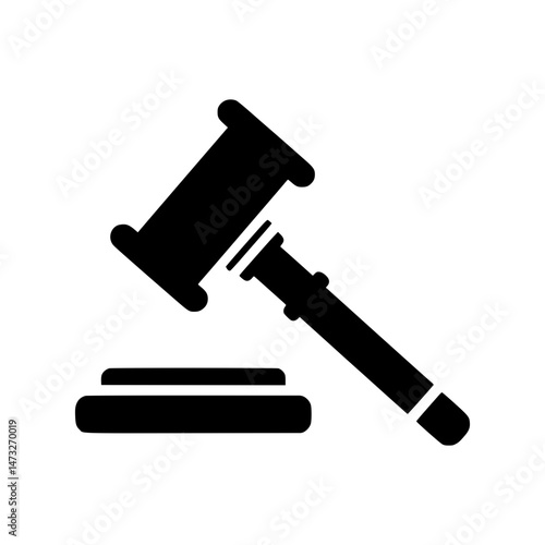 Auction Hammer Icon - Simple Vector Illustration