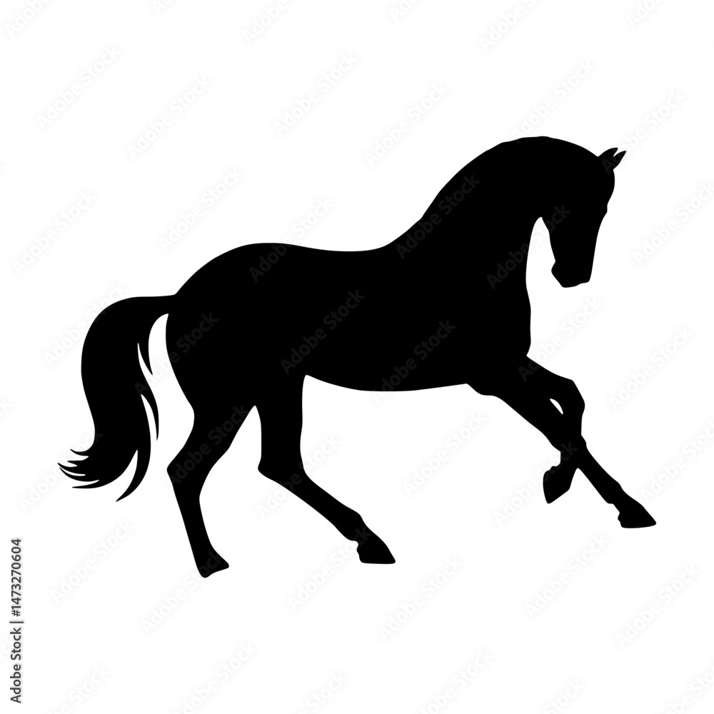 Silhouette Horse Running - Vector Graphic Silhouette Horse Running - Vector Graphic