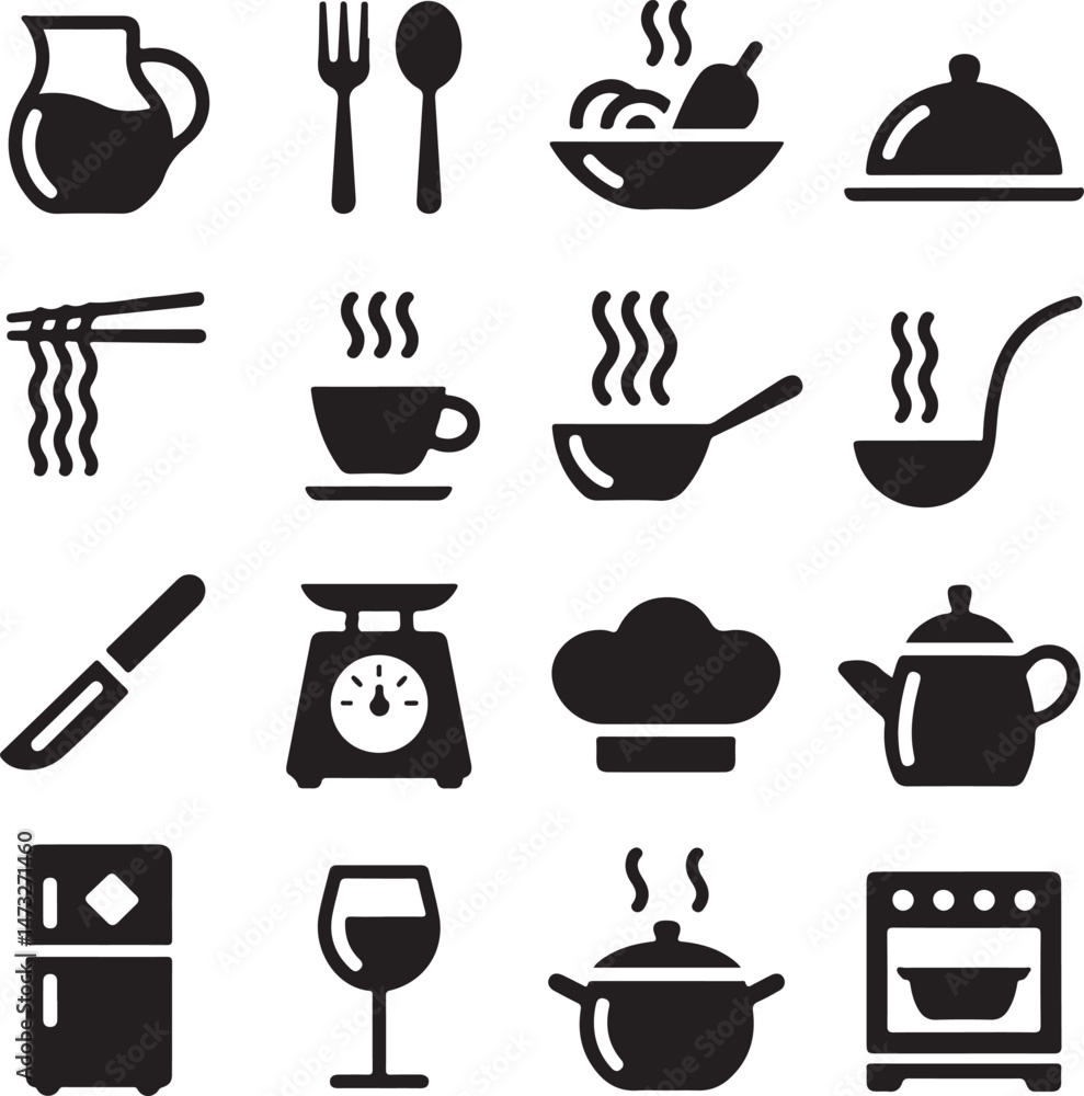 “Kitchen & Food Icon Bundle | Cooking SVG, Utensil Clipart, Flat Kitchen Vectors for Logos, Menus & Crafts” “Kitchen & Food Icon Bundle | Cooking SVG, Utensil Clipart, Flat Kitchen Vectors for Logos, Menus & Crafts”