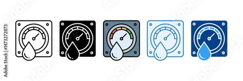 Water System Icon Set Multiple Style Collection