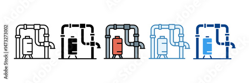 Utility Room Icon Set Multiple Style Collection