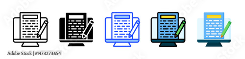 Article Icon Collection With Multiple Styles