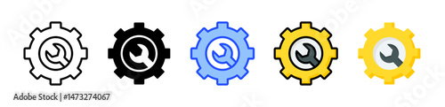 Configuration Icon Collection With Multiple Styles