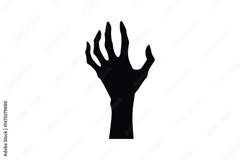 Fototapeta premium Zombie's hand silhouette