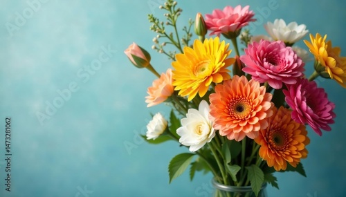 Vibrant bouquet of congratulatory flowers, perfect for celebrations , summer, blossoming, arrangement