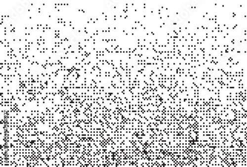 Monochrome Digital Noise Pattern Texture , A glitch-inspired monochrome digital pattern made of pixelated dot noise. Great for tech visuals, backgrounds, and experimental designs.