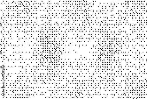 Monochrome Digital Noise Pattern Texture , A glitch-inspired monochrome digital pattern made of pixelated dot noise. Great for tech visuals, backgrounds, and experimental designs.