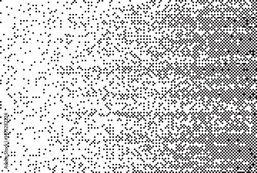 Monochrome Digital Noise Pattern Texture , A glitch-inspired monochrome digital pattern made of pixelated dot noise. Great for tech visuals, backgrounds, and experimental designs.