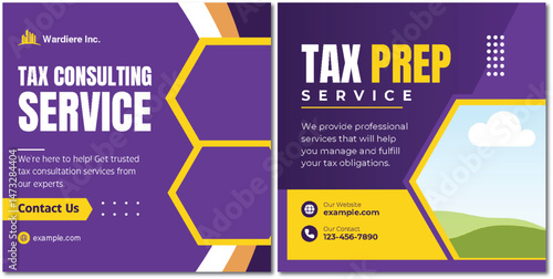 Professional Tax Consulting and Preparation Services Banner Ad Design