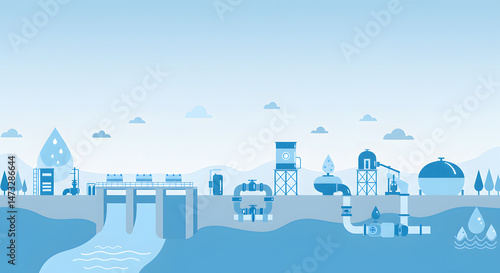 Hydropower Dam Water Energy Generation Sustainable Energy Solutions for a Greener Future photo