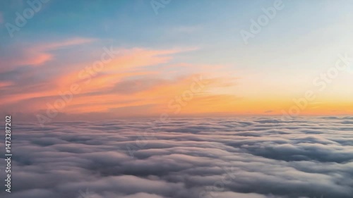 Wallpaper Mural Sunset view from above clouds. Torontodigital.ca