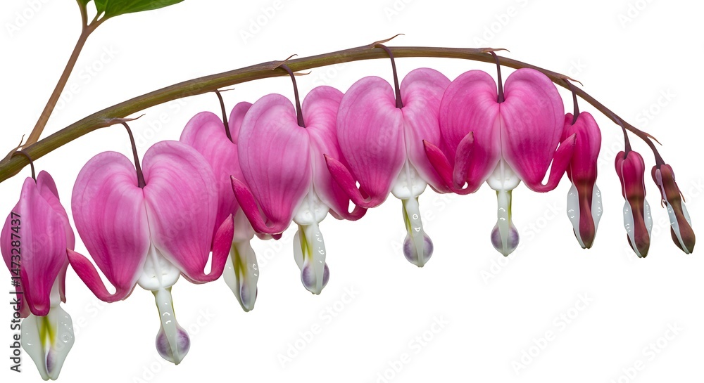 Fototapeta premium Bleeding Heart Flowers: Close-up Springtime Bloom Photography