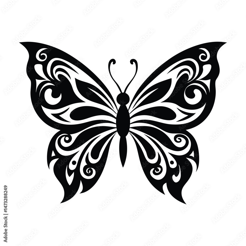 set of Butterfly silhouette butterfly silhouette icon vector illustration set of Butterfly silhouette butterfly silhouette icon vector illustration