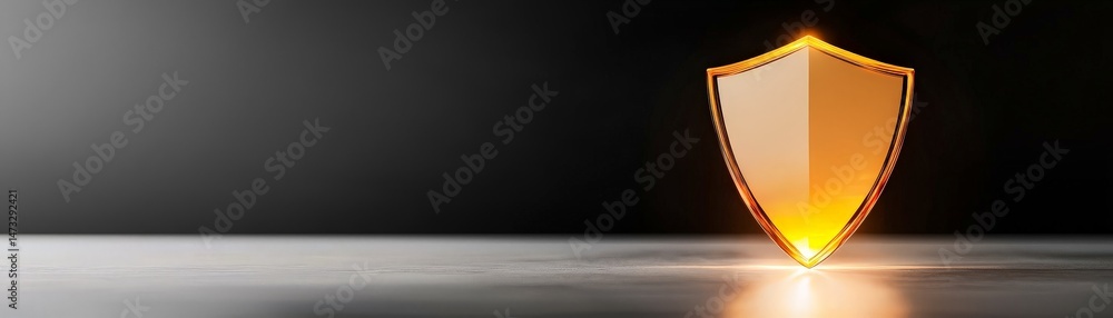Navigating COVID Lockdowns and Building Immunity for a Safer Tomorrow, A glowing shield against a dark background, symbolizing protection and safety.