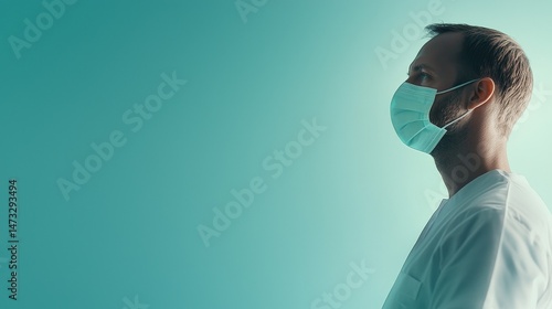 Navigating COVID Lockdowns and Building Immunity for a Safer Tomorrow, Medical professional in a mask, symbolizing healthcare and safety.
