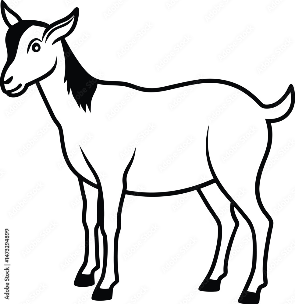 vector illustration of a goat vector illustration of a goat