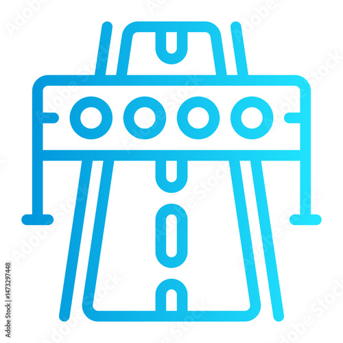 icon motorway with style gradient