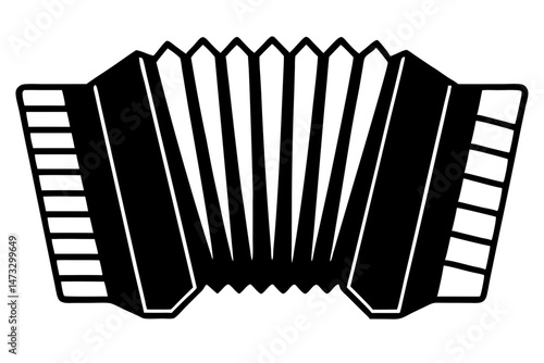 Accordion silhouette vector illustration