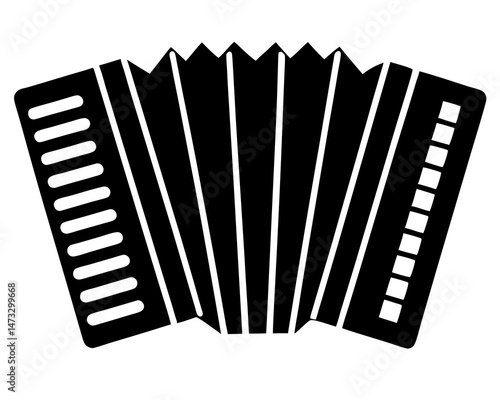 Accordion silhouette vector illustration