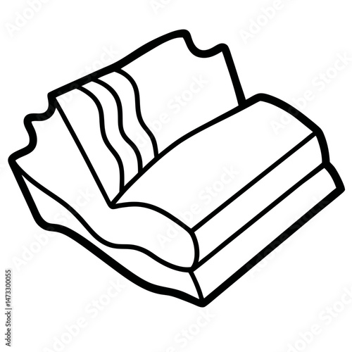 Wet Wipes Dispenser Vector Icon in Black Outline