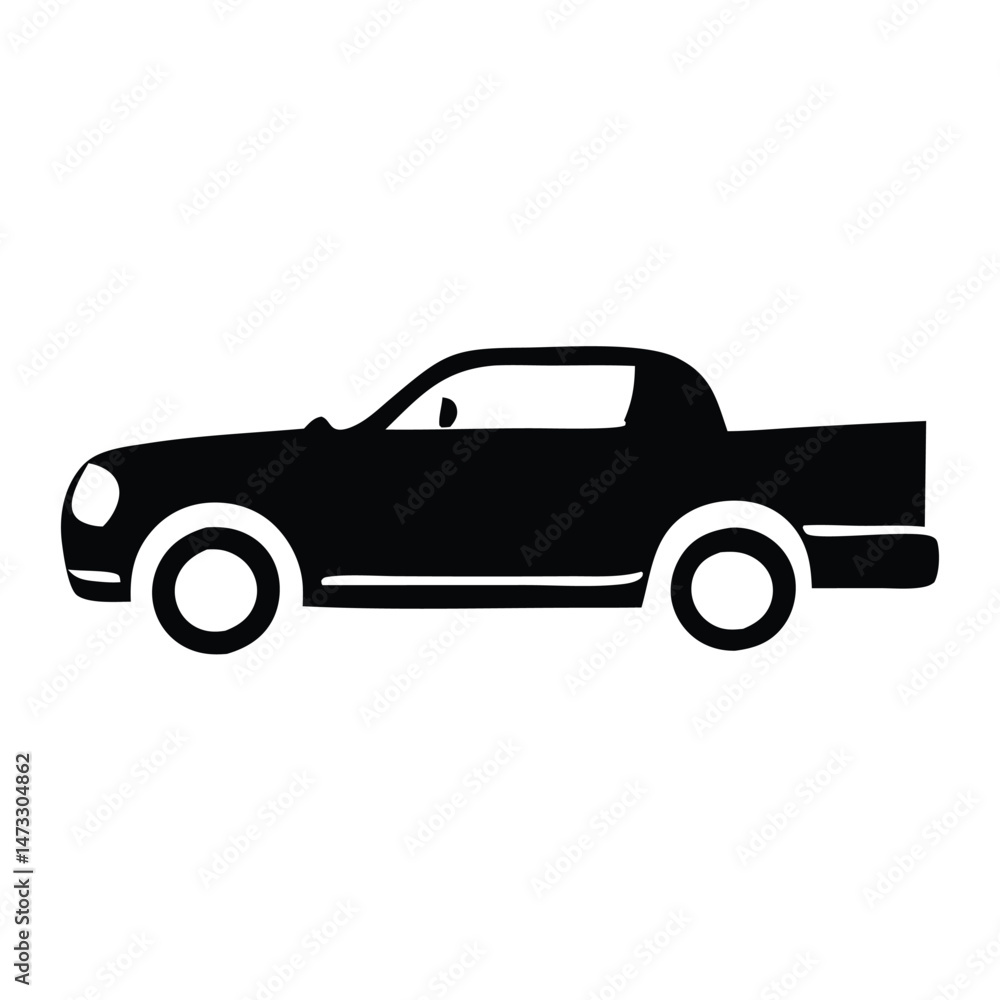 Car side view silhouette icons. Vehicle profile illustration Car side view silhouette icons. Vehicle profile illustration