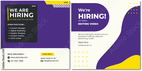 Hiring Announcement with Open Positions and Job Opportunity Details