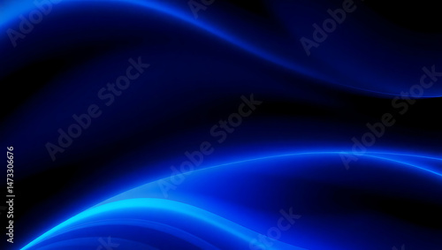 Blue Abstract Wave Background: Smooth Gradient Texture with Futuristic Flow Design for Cool Desktop and Website Aesthetic