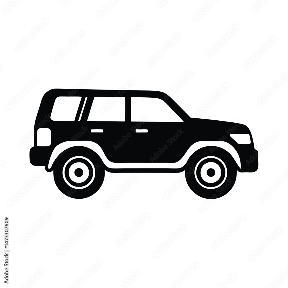 Car side view silhouette icons. Vehicle profile illustration Car side view silhouette icons. Vehicle profile illustration