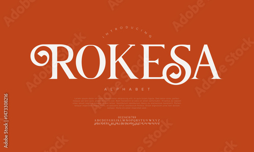 Curly serif font with ornamental swashes, perfect for creative projects and elegant branding