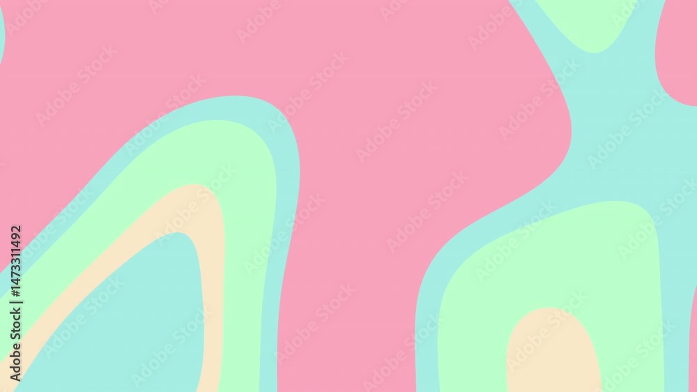 Abstract pastel-colored background featuring fluid shapes in pink, mint green, and cream, suitable for use in design projects or as a backdrop for creative presentations Abstract pastel-colored background featuring fluid shapes in pink, mint green, and cream, suitable for use in design projects or as a backdrop for creative presentations
