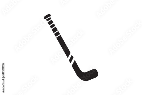 simple and unobtrusive Hockey stick vector silhouette illustration isolated in white background