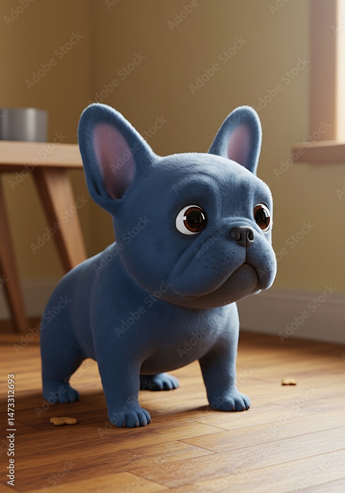 Fototapeta premium Bluebell's Gentle Gaze AI Generated